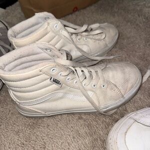 Vans Cream High-Top Sneakers
